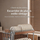 Escurridor Multifuncional de Acero Inoxidable y Madera (¡Moderno y Elegante!) +REGALO: Kit de Utensilios de Cocina